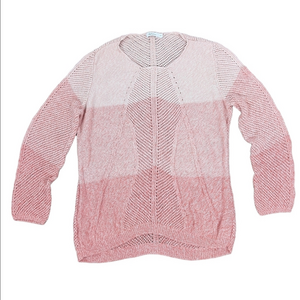 Reitman's Large Open Knit Pink Ombre Sweater
